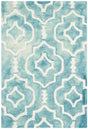 Safavieh Dip Dye 2'-0" x 3'-0" Rug in Turquoise / Ivory