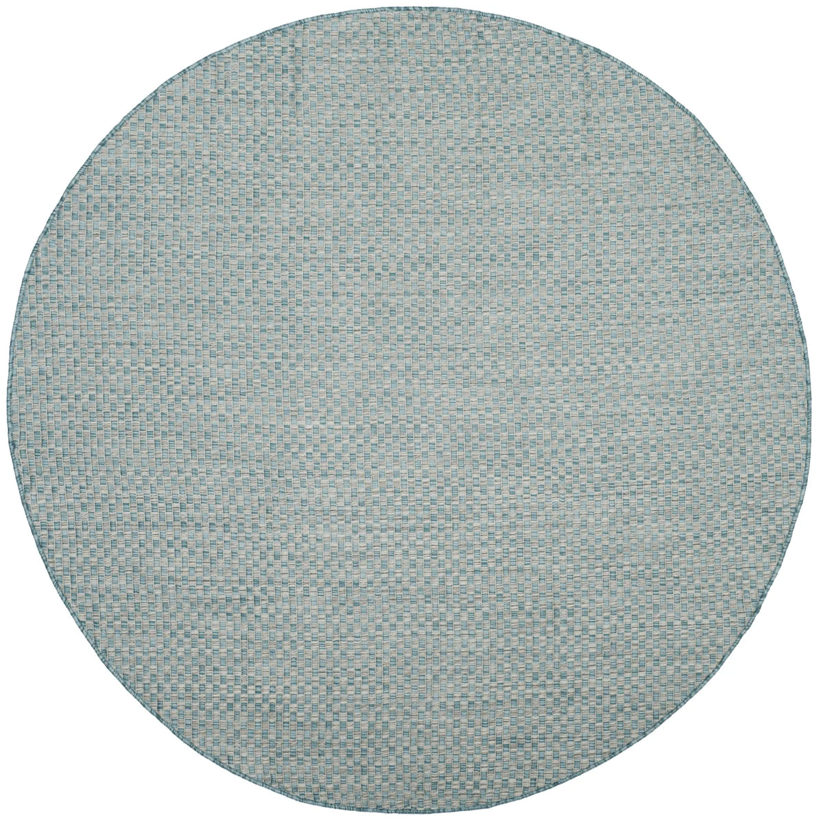 Safavieh Courtyard 5'-3" x 5'-3" Rug in Light Blue / Light Grey