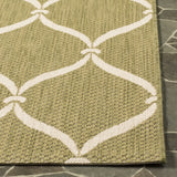 Safavieh Courtyard 4'-0" x 5'-7" Rug in Green / Beige