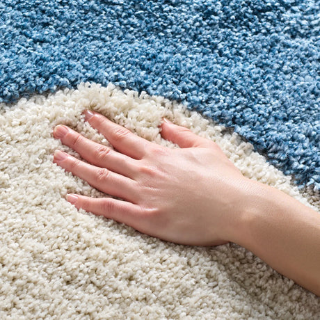 Safavieh Florida Shag 4'-0" x 6'-0" Rug in Blue / Ivory