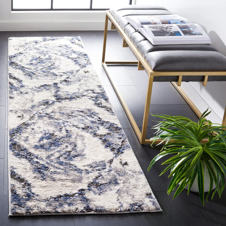 Safavieh Petra 2'-3" x 8'-0" Rug in Ivory / Blue
