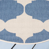 Safavieh Courtyard 5'-3" x 5'-3" Rug in Beige / Blue