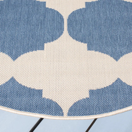 Safavieh Courtyard 5'-3" x 5'-3" Rug in Beige / Blue