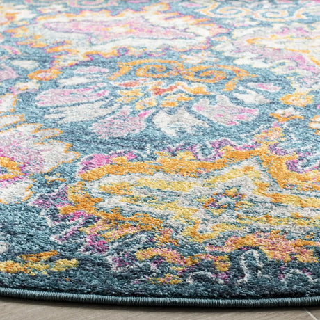 Safavieh Madison 6'-7" x 6'-7" Rug in Blue / Orange