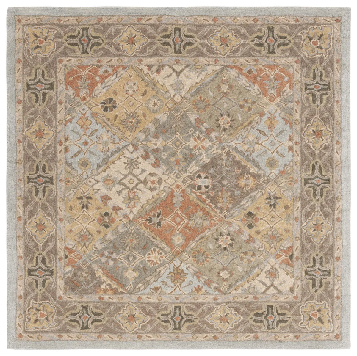 Safavieh Heritage 6'-0" x 6'-0" Rug in Light Blue / Light Brown
