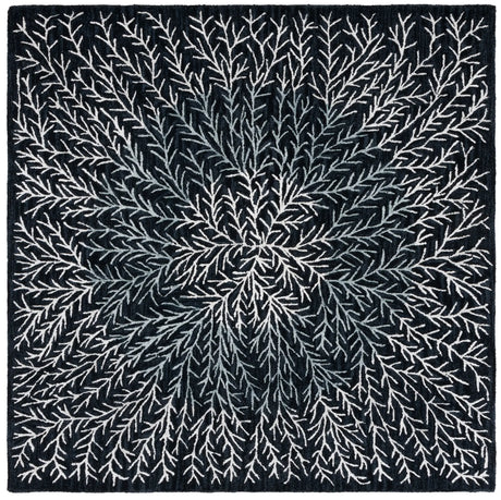 Safavieh Soho 6'-0" x 6'-0" Rug in Black / Ivory