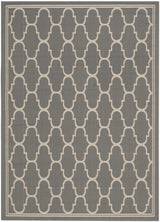 Safavieh Courtyard 4'-0" x 5'-7" Rug in Anthracite / Beige