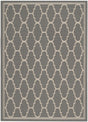 Safavieh Courtyard 4'-0" x 5'-7" Rug in Anthracite / Beige
