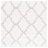 Safavieh Tahoe Shag 6'-7" x 6'-7" Rug in White / Silver