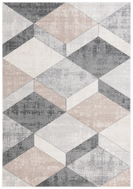 Safavieh Phoenix 500 4'-5" x 6'-5" Rug in Light Grey / Beige Charcoal