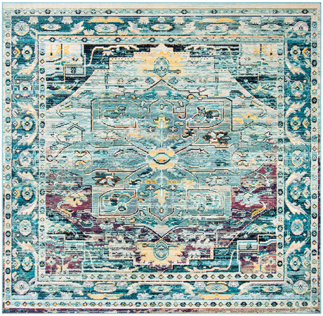 Safavieh Crystal 7'-0" x 7'-0" Rug in Teal / Purple