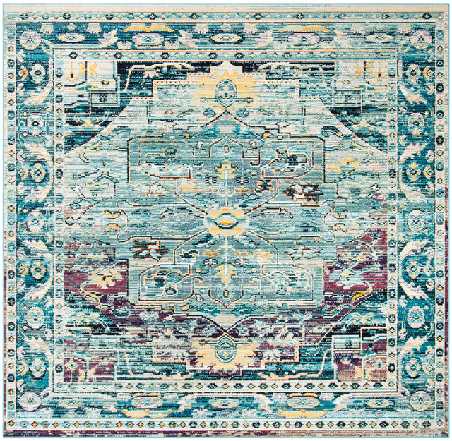 Safavieh Crystal 7'-0" x 7'-0" Rug in Teal / Purple