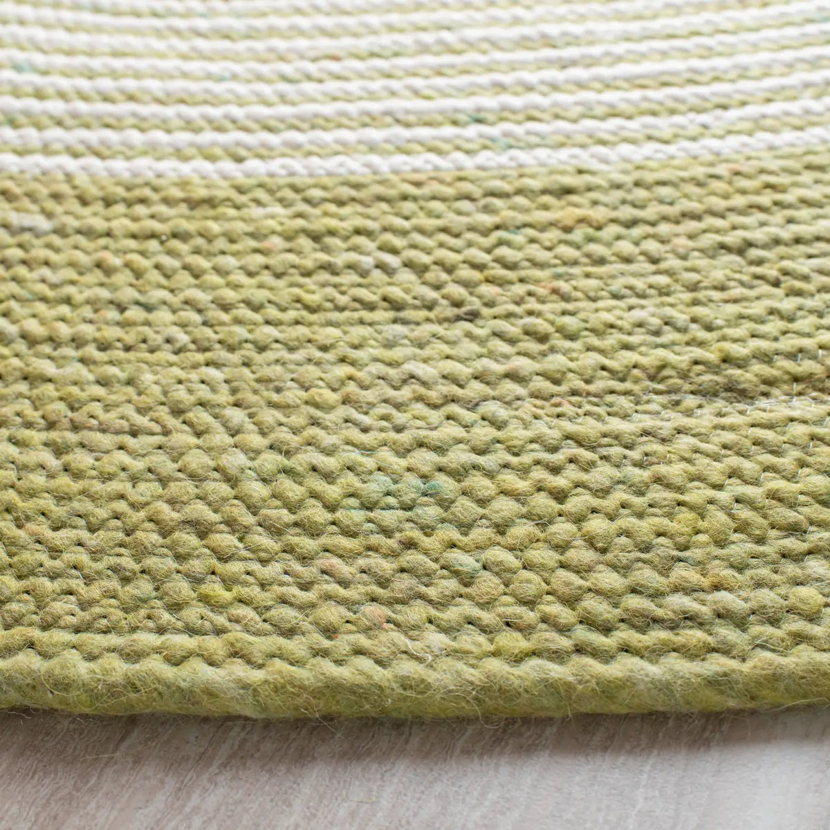 Safavieh Braided 5'-0" x 5'-0" Rug in Green / Ivory