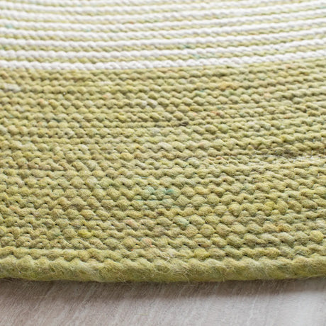 Safavieh Braided 5'-0" x 5'-0" Rug in Green / Ivory