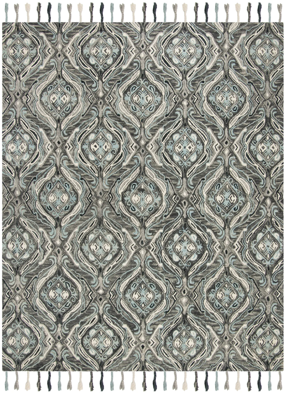Safavieh Suzani 8'-0" x 10'-0" Rug in Grey / Light Blue