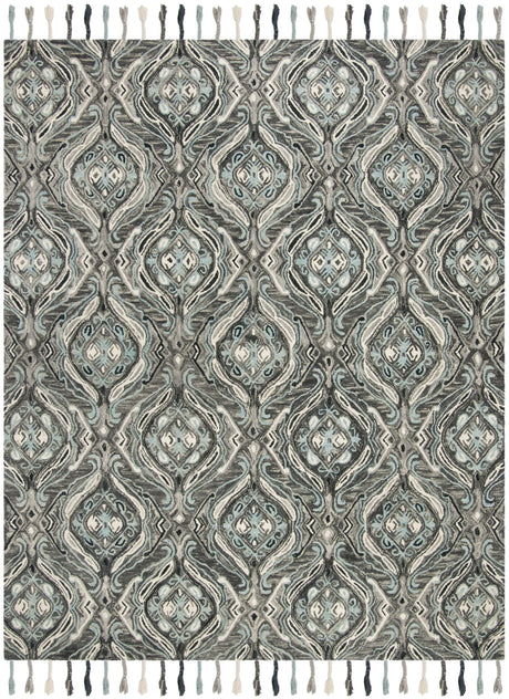 Safavieh Suzani 8'-0" x 10'-0" Rug in Grey / Light Blue