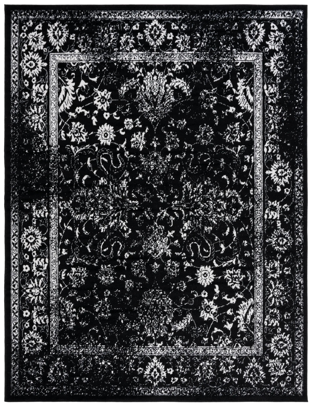Safavieh Adirondack 10'-0" x 14'-0" Rug in Black / Ivory