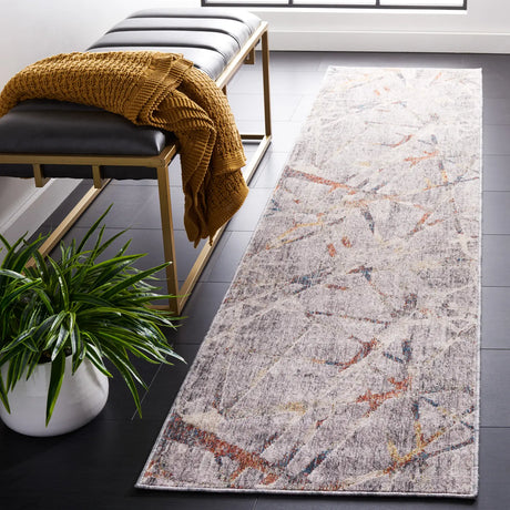 Safavieh Olympia 2'-3" x 9'-0" Rug in Grey / Light Grey