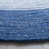Safavieh Braided 5'-0" x 5'-0" Rug in Navy / Ivory