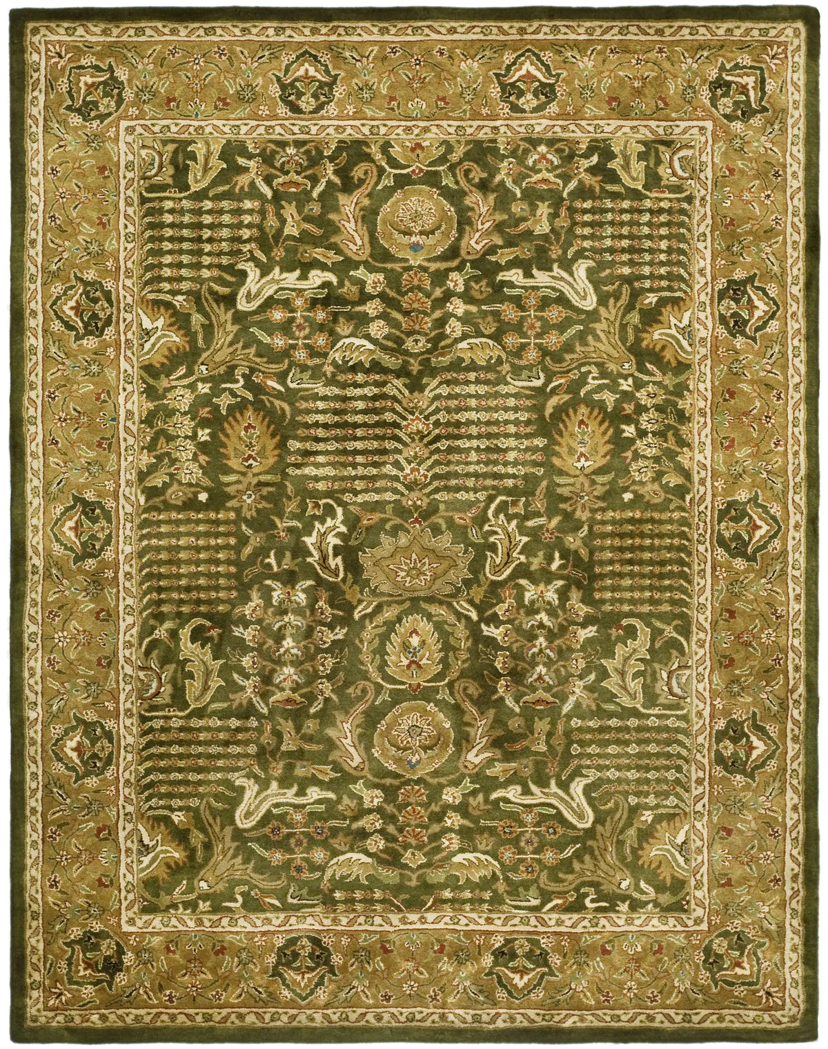 Safavieh Classic 9'-6" x 13'-6" Rug in Light Green / Gold