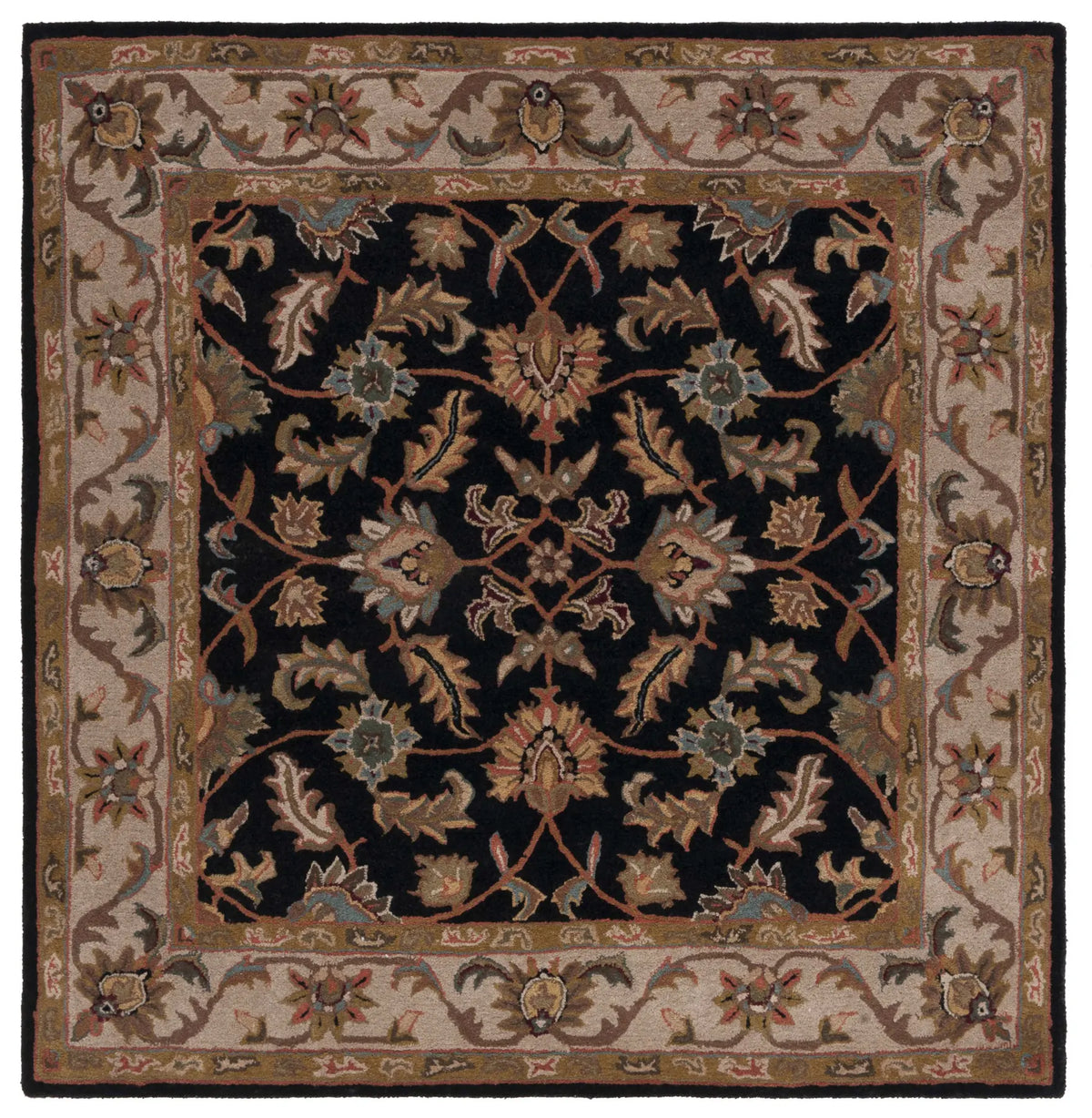 Safavieh Heritage 6'-0" x 6'-0" Rug in Black / Beige