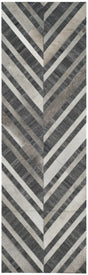 Safavieh Studio Leather 2'-3" x 7'-0" Rug in Ivory / Dark Grey