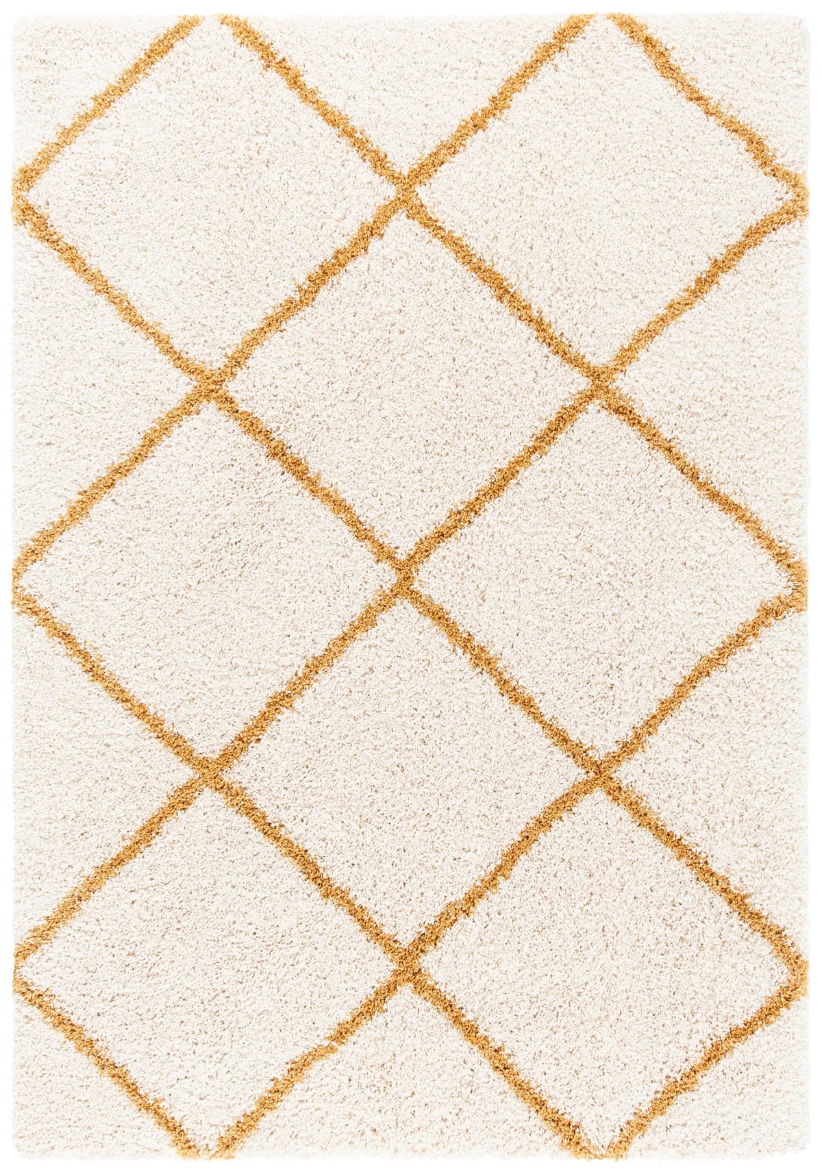 Safavieh Hudson Shag 4'-0" x 6'-0" Rug in Ivory / Gold