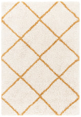 Safavieh Hudson Shag 4'-0" x 6'-0" Rug in Ivory / Gold