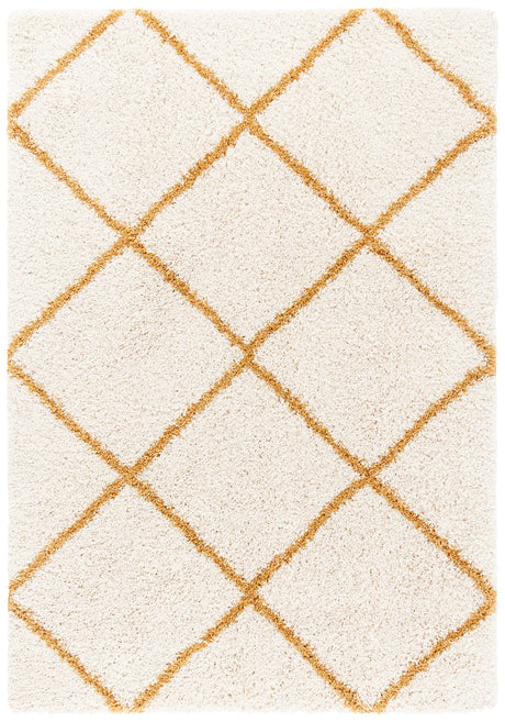 Safavieh Hudson Shag 4'-0" x 6'-0" Rug in Ivory / Gold