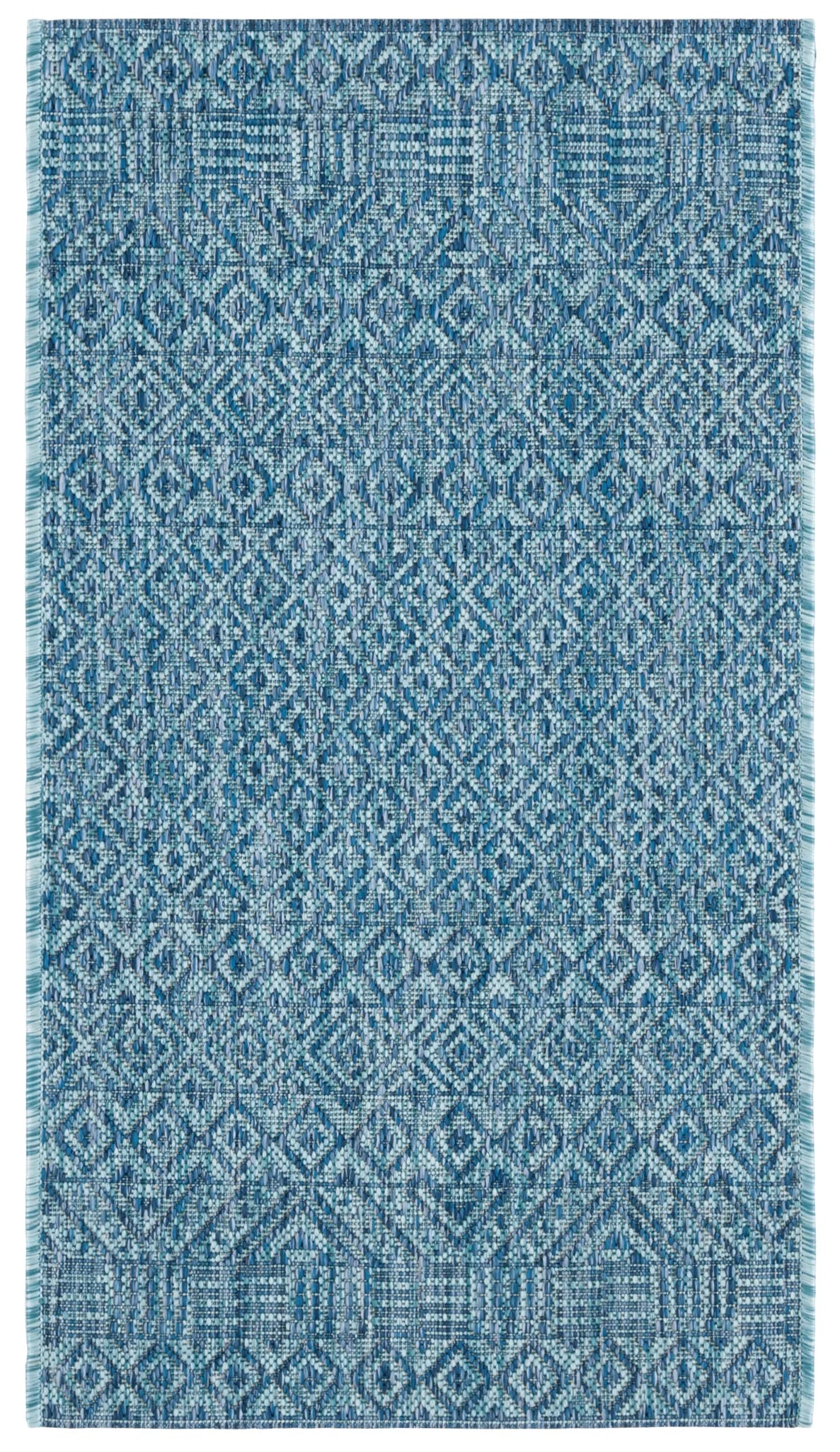 Safavieh Courtyard 2'-0" x 3'-7" Rug in Aqua / Navy