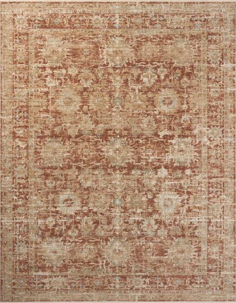 Loloi Heritage Her-03 Brick/Multi Rug - main flat