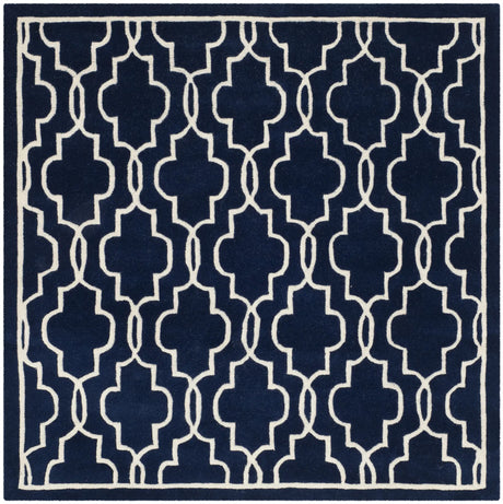 Safavieh Chatham 5'-0" x 5'-0" Rug in Dark Blue / Ivory