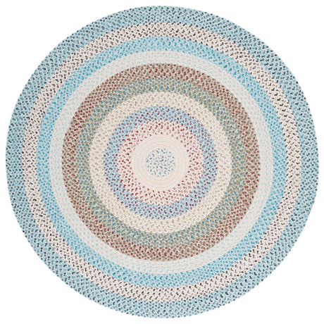 Safavieh Braided 5'-0" x 5'-0" Rug in Beige / Light Blue