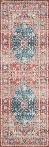 Loloi Skye Sky-05 Brick/Ocean Rugs - runner flat