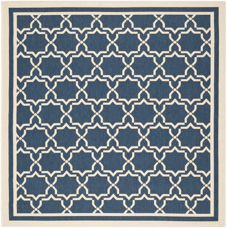 Safavieh Courtyard 6'-7" x 6'-7" Rug in Navy / Beige