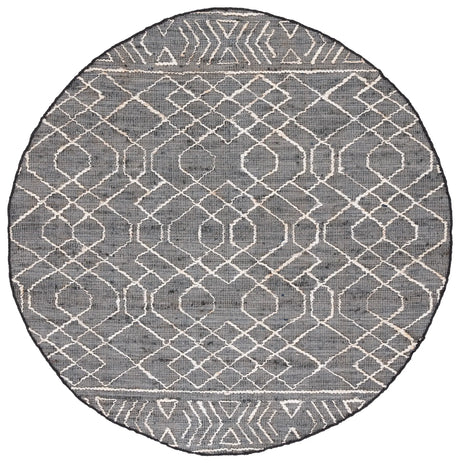 Safavieh Natural Fiber 6'-0" x 6'-0" Rug in Black / Ivory