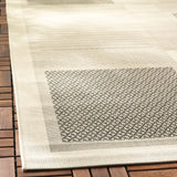 Safavieh Courtyard 5'-3" x 7'-7" Rug in Sand / Black