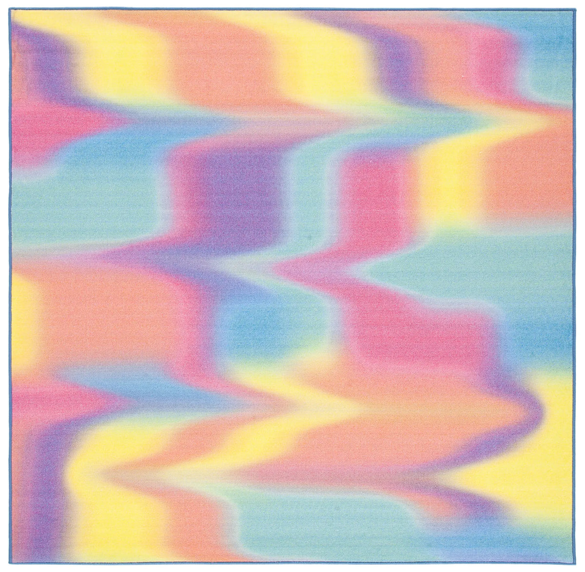Safavieh Paint Brush 6'-7" x 6'-7" Rug in Fuchsia / Yellow