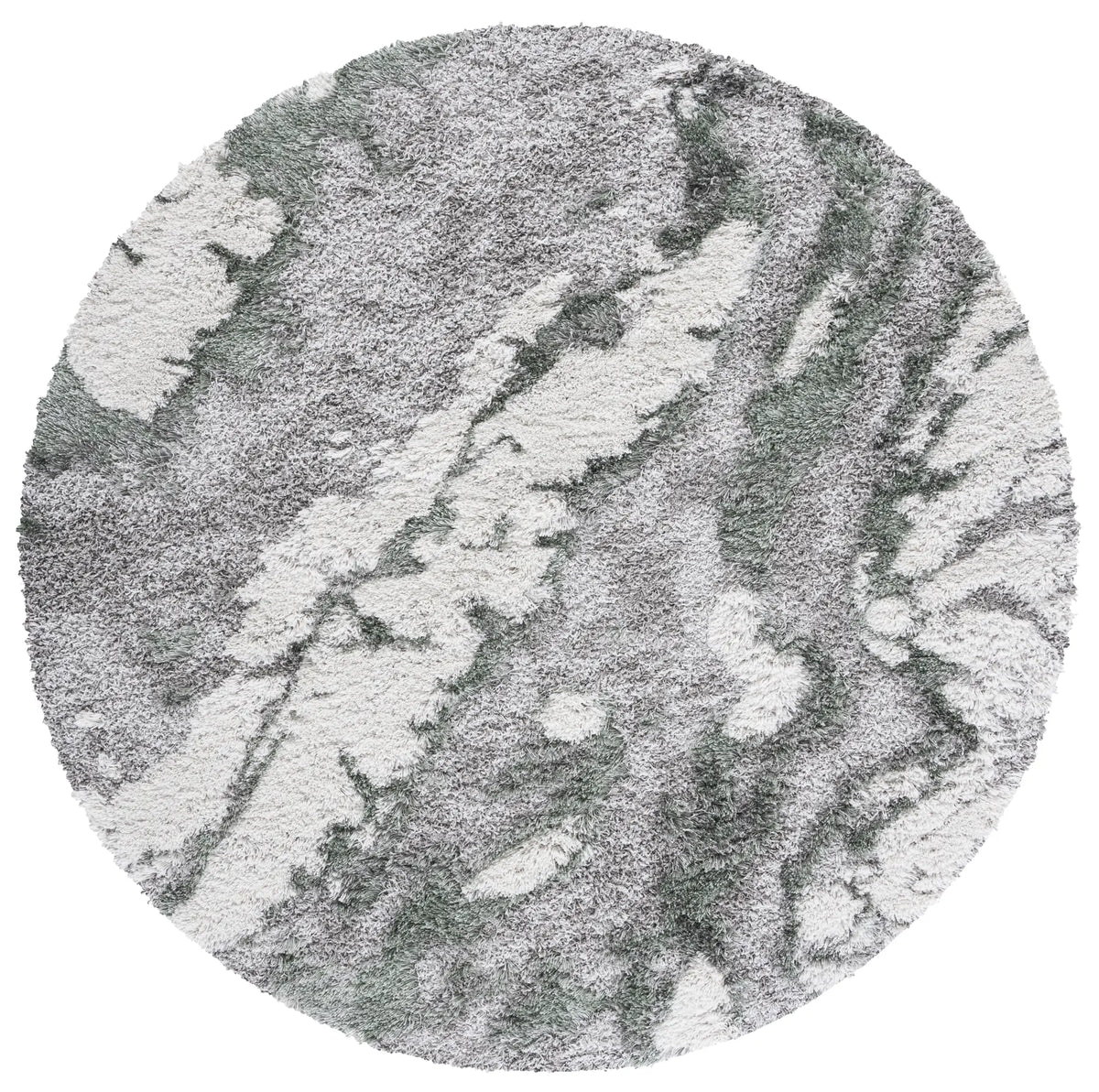 Safavieh Horizon Shag 800 5'-0" x 5'-0" Rug in Grey / Green