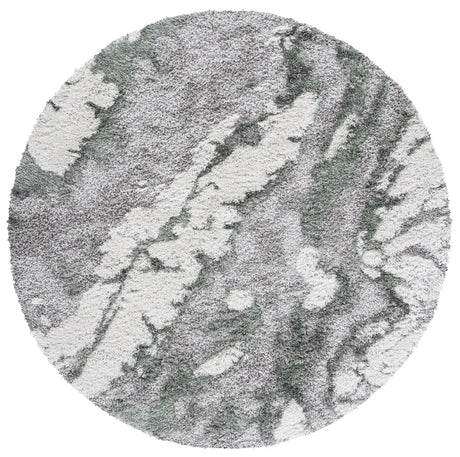 Safavieh Horizon Shag 800 5'-0" x 5'-0" Rug in Grey / Green