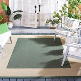 Safavieh Courtyard 10'-0" x 14'-0" Rug in Dark Green / Beige