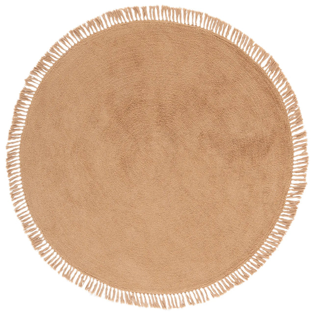 Safavieh Easy Care 5'-0" x 5'-0" Rug in Light Brown