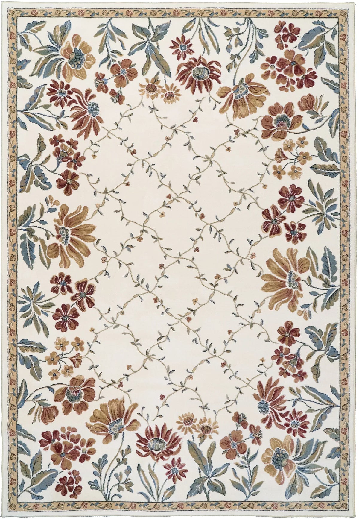 Dynamic Rugs Ancient Garden 57084 Ivory Rugs - Rectangular