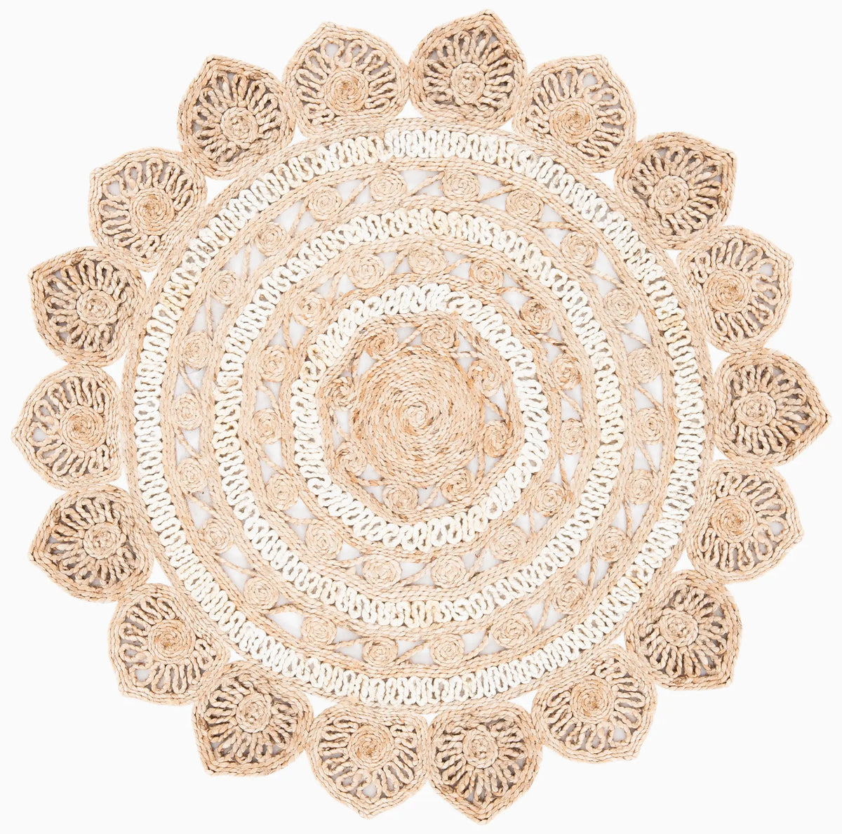 Safavieh Natural Fiber 3'-0" x 3'-0" Rug in Ivory / Natural