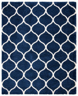 Safavieh Hudson Shag 10'-0" x 14'-0" Rug in Navy / Ivory