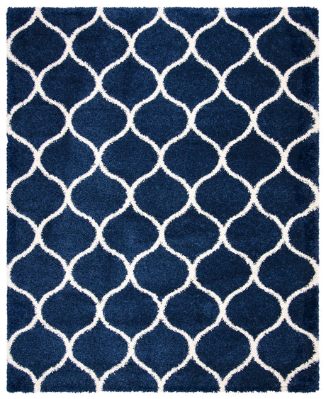 Safavieh Hudson Shag 10'-0" x 14'-0" Rug in Navy / Ivory