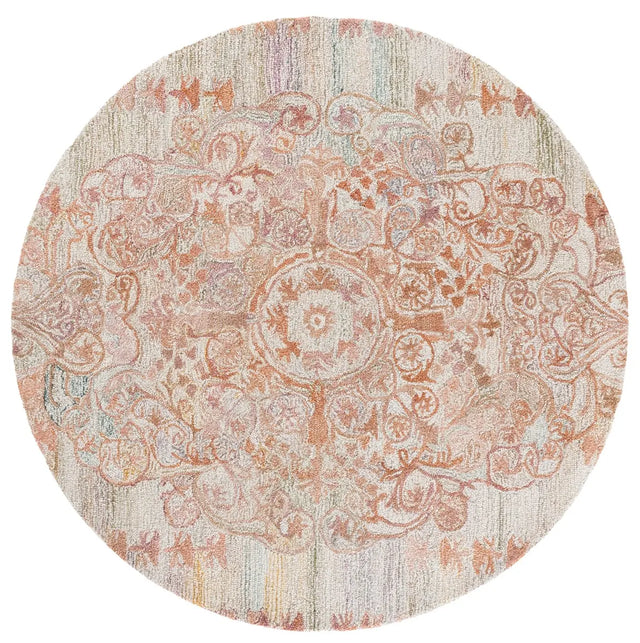 Safavieh Marquee 6'-0" x 6'-0" Rug in Orange / Beige