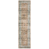 Oriental Weavers Machine Washable Charleston Cha04 Rust/ Blue Rug - runner
