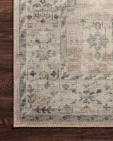 Loloi Hathaway Hth-03 Java/Multi Rugs - corner on wood