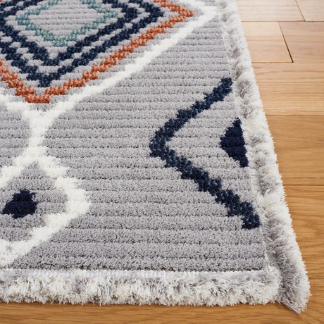 Safavieh Marrakesh 4'-0" x 6'-0" Rug in Grey / Blue Rust